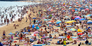 People at the beach in Perth